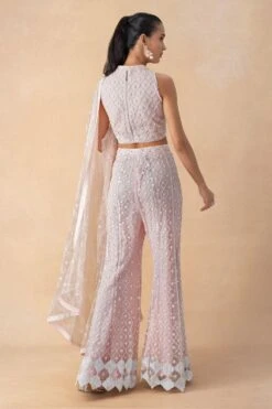 Mishru Pink Floral Embroidered Sharara Set -Inca Sales Store 131123mu2 5