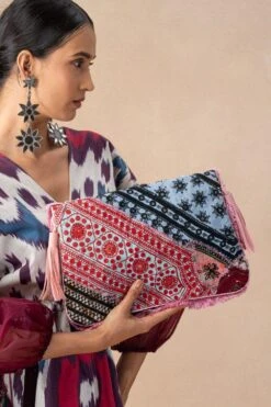 Vipul Shah Pink Banjara Embroidered Clutch -Inca Sales Store 131123vs10 4