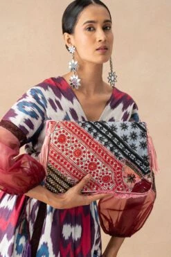 Vipul Shah Pink Banjara Embroidered Clutch -Inca Sales Store 131123vs10 5