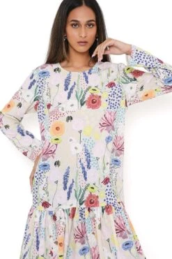 PS Pret By Payal Singhal Floral Printed Frill Hem Dress -Inca Sales Store 1311ps11 5