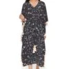PS Pret By Payal Singhal Black Floral Pinted Kaftan -Inca Sales Store 1311ps17 1