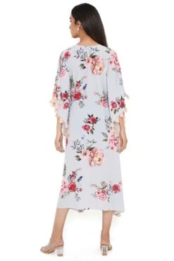 PS Pret By Payal Singhal Grey Floral Pinted Kaftan 11 PS Pret By Payal Singhal Grey Floral Pinted Kaftan -Inca Sales Store 1311ps18 5