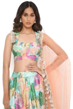 Payal Singhal Peach Kuno Printed Lehenga Set 13 Payal Singhal Peach Kuno Printed Lehenga Set -Inca Sales Store 1311psn1 5