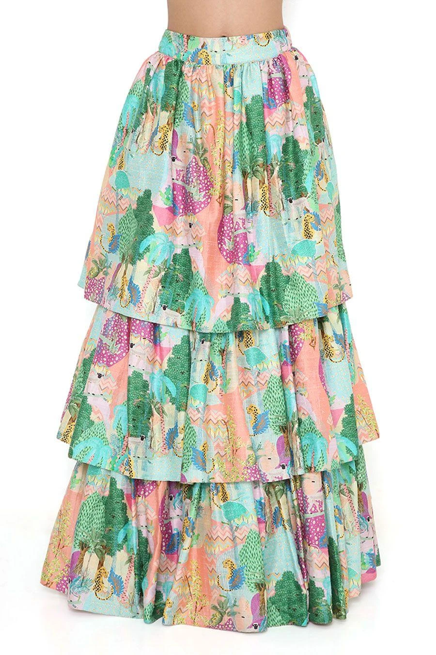 Payal Singhal Peach Kuno Printed Lehenga Set 8 Payal Singhal Peach Kuno Printed Lehenga Set - Image 6