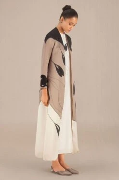 AMPM Zaila Toosh Brown Chanderi Jacket Set -Inca Sales Store 131223ampm20 3