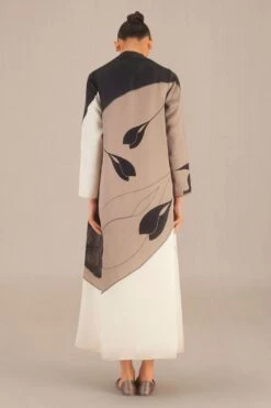 AMPM Zaila Toosh Brown Chanderi Jacket Set -Inca Sales Store 131223ampm20 5