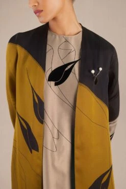 AMPM Zaila Golden Brown Chanderi Jacket Set 12 AMPM Zaila Golden Brown Chanderi Jacket Set -Inca Sales Store 131223ampm21 5