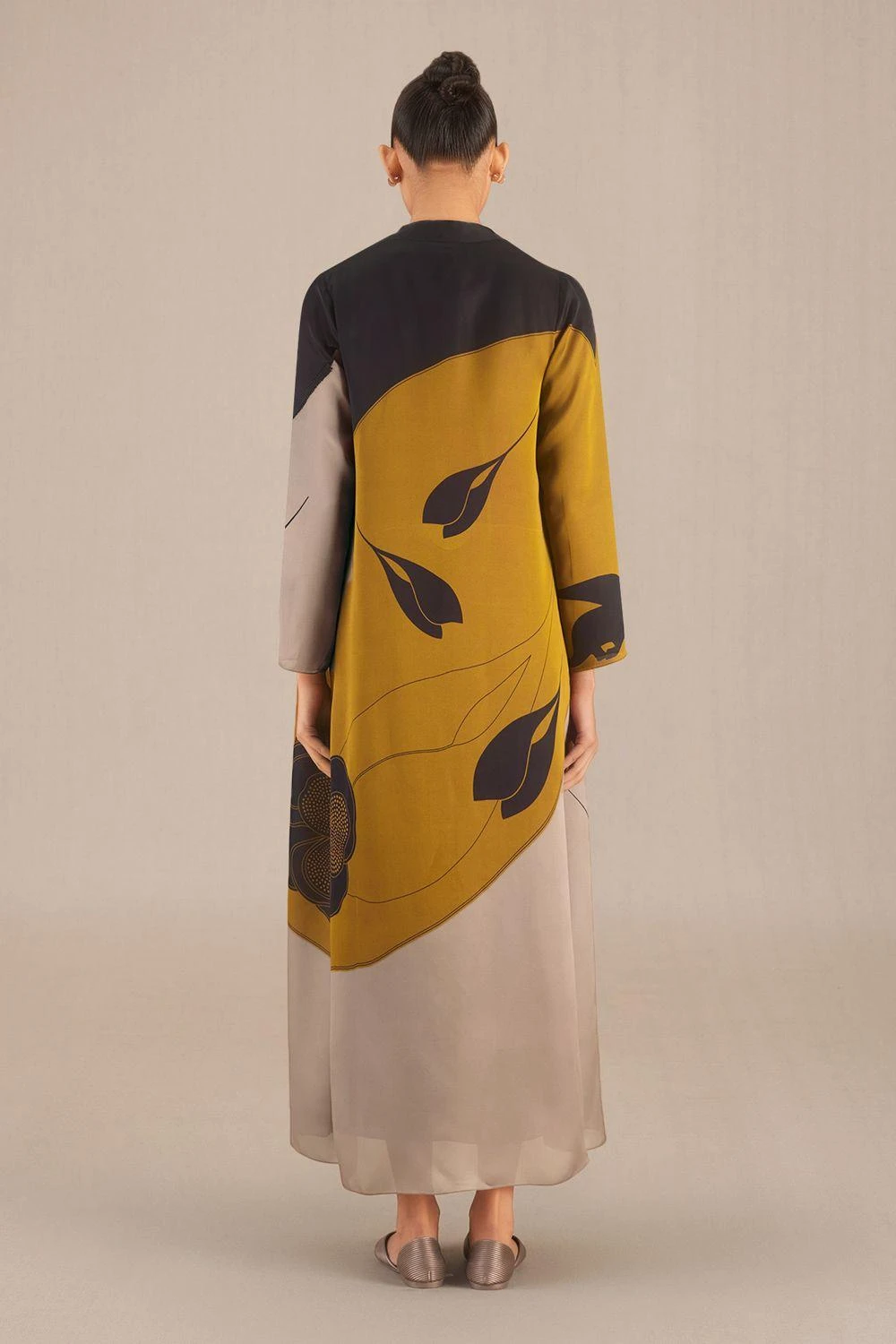 AMPM Zaila Golden Brown Chanderi Jacket Set 8 AMPM Zaila Golden Brown Chanderi Jacket Set - Image 6