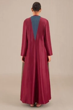 AMPM Bahaar Mulberry Cotton-Silk Abaya Set -Inca Sales Store 131223ampm7 3