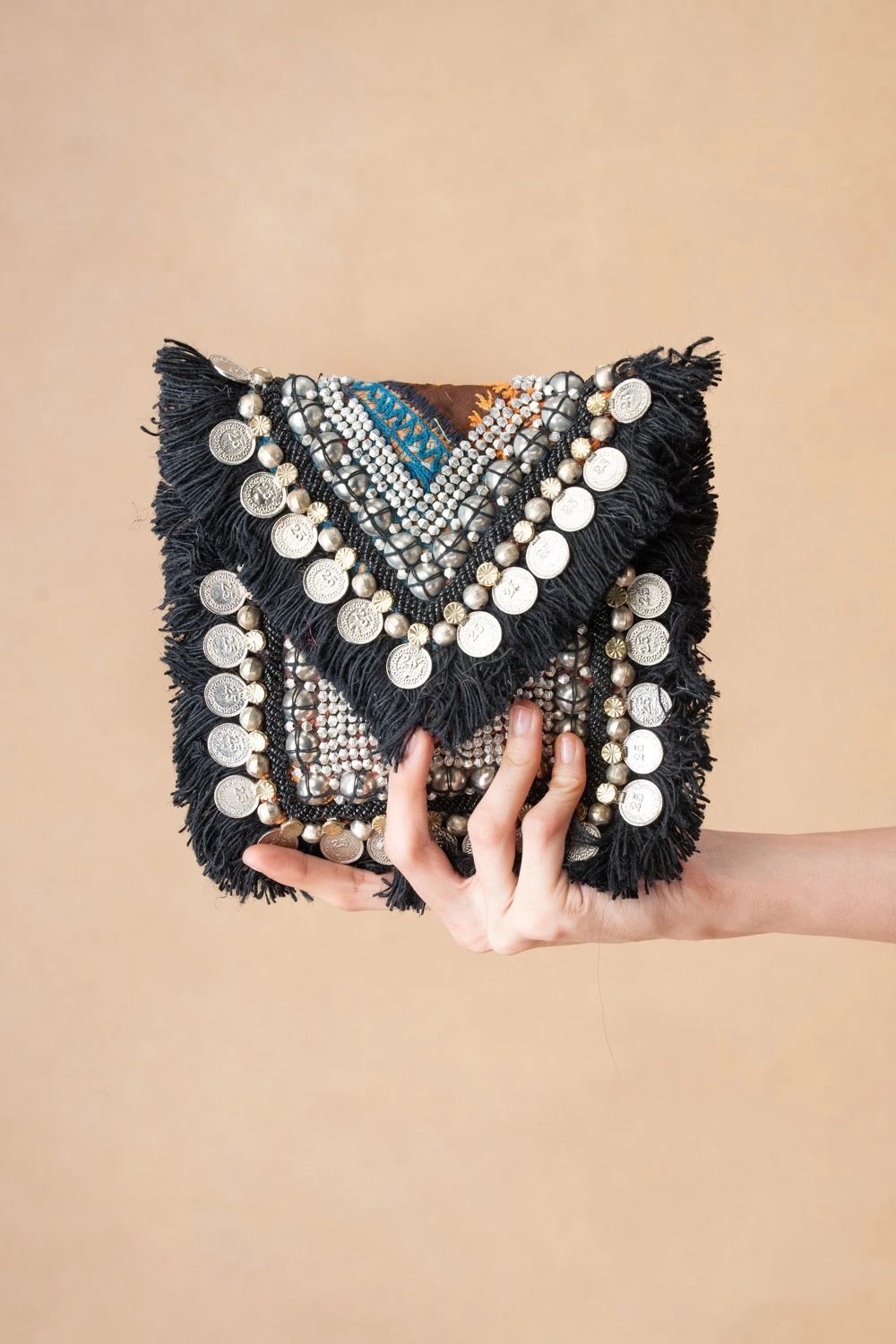 Vipul Shah Mystical Black Nomadic Banjara Clutch 4 Vipul Shah Mystical Black Nomadic Banjara Clutch - Image 2