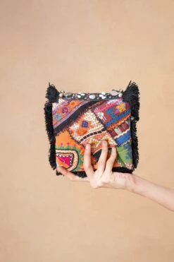 Vipul Shah Dramatic Black Vintage Banjara Clutch -Inca Sales Store 131223vs7 3
