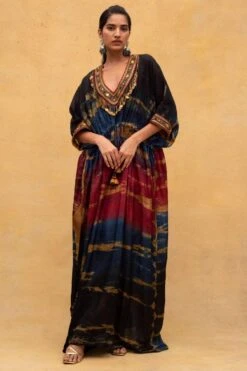 CAPISVIRLEO Multi-coloured Drawstring Kaftan