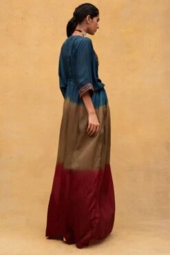 CAPISVIRLEO Embroidered V-neck Tie & Dye Kaftan -Inca Sales Store 132cp10 5