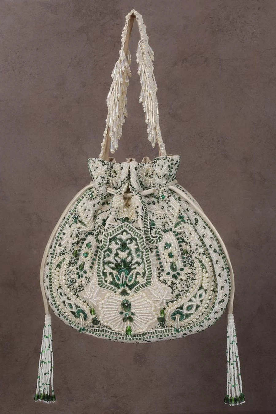 Lovetobag Emerald Green Hand Embellished Bijoux Potli 4 Lovetobag Emerald Green Hand Embellished Bijoux Potli - Image 2