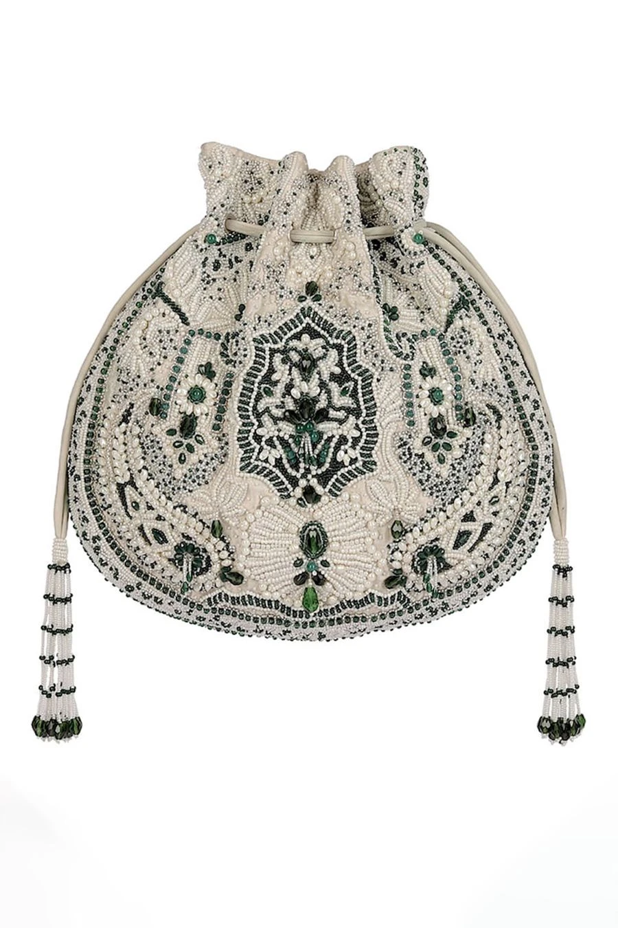 Lovetobag Emerald Green Hand Embellished Bijoux Potli 5 Lovetobag Emerald Green Hand Embellished Bijoux Potli - Image 3