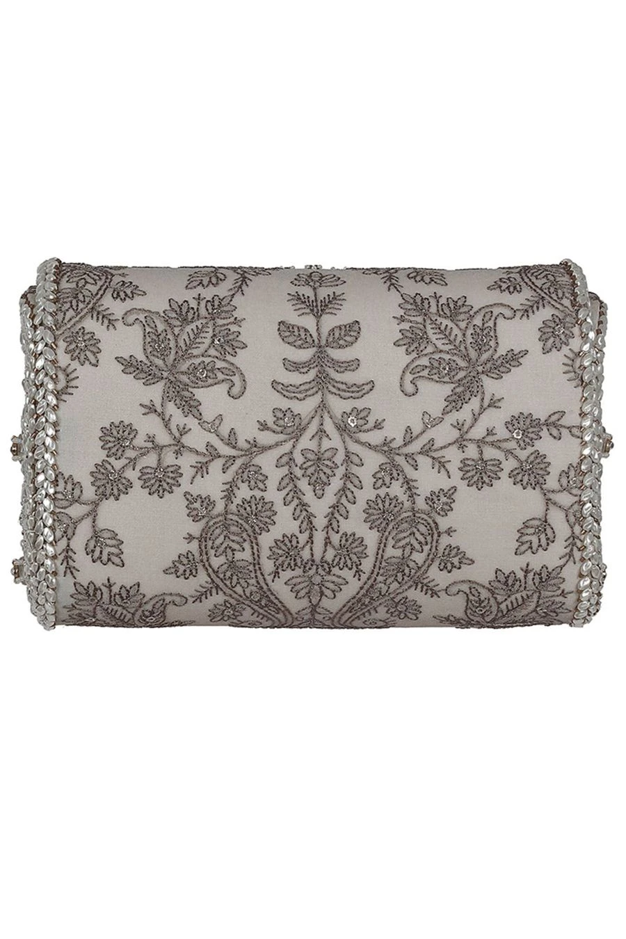 Lovetobag Grey Hand Embellished Siah Clutch 6 Lovetobag Grey Hand Embellished Siah Clutch - Image 4