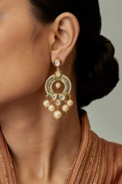 Divya Chugh Green Swarovski Chandbaalis