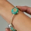 Divya Chugh Firoza Grey Swarovski Bracelet