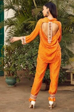 Twenty Nine Orange Tie & Dye Bandhani Top -Inca Sales Store 13323tn9 5
