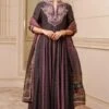 Tarun Tahiliani Aubergine Kashida Embroidered Kurta Set -Inca Sales Store 13323tt79 1