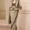 Tarun Tahiliani Ivory & Black Embellished Gilet -Inca Sales Store 13323tt90 1