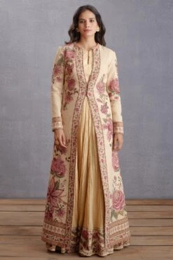Torani Kasturi Chintz Dhooni Jacquard Jacket Set