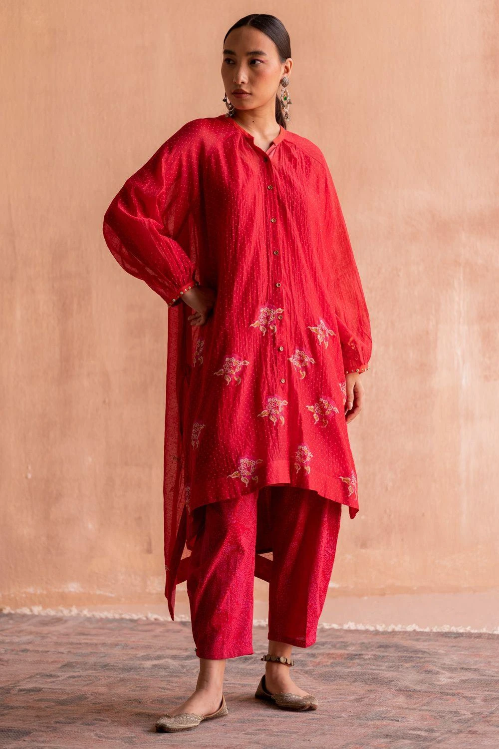 Swatti Kapoor Red Handblock Printed Pants 3 Swatti Kapoor Red Handblock Printed Pants