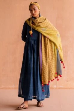 Swatti Kapoor Yellow Handblock Printed Headband