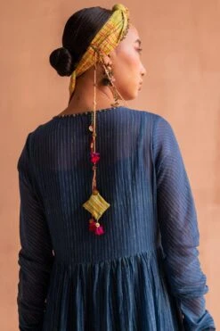 Swatti Kapoor Yellow Handblock Printed Headband -Inca Sales Store 13623sk3 3