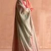 Swatti Kapoor Firoza Green & Coral Hand Embroidered Dupatta 1 Swatti Kapoor Firoza Green & Coral Hand Embroidered Dupatta -Inca Sales Store 13623sk31 1
