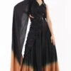 Richa Khemka Black Tone On Tone Drape & Flared Pants -Inca Sales Store 13723rk15 1