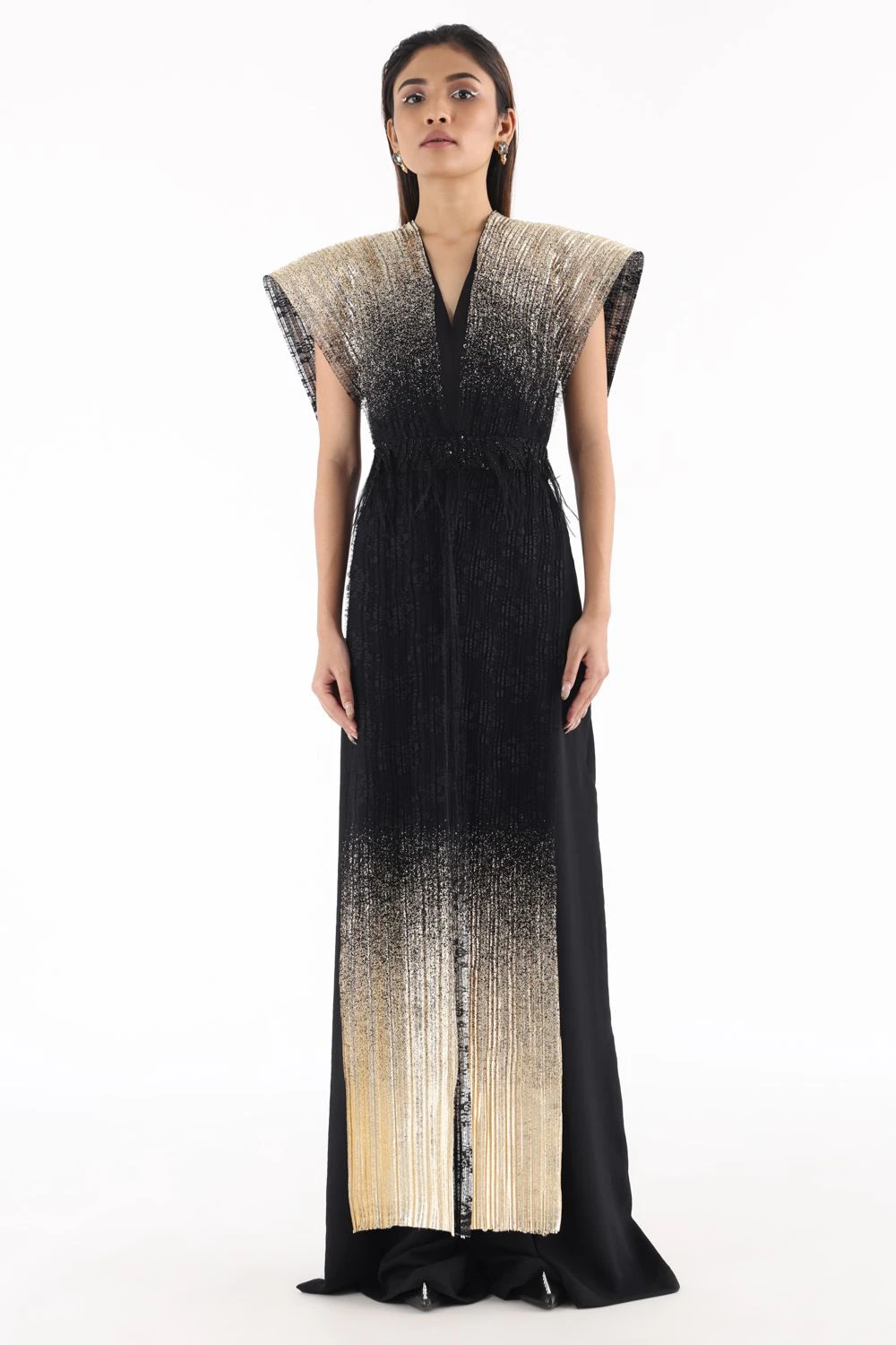 Richa Khemka Black & Gold Ombre Jumpsuit 3 Richa Khemka Black & Gold Ombre Jumpsuit