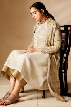Tilla Embroidered Asymmetric Kurta