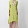 Kiran Uttam Ghosh Lime Green Pleated Kurta 1 Kiran Uttam Ghosh Lime Green Pleated Kurta -Inca Sales Store 13kug6 1