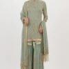 Nakul Sen Sea Green Cutdana Embroidered Sharara Set -Inca Sales Store 13nsc4 1
