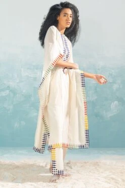 Ikai Ivory Nile Multi Applique Kaftan -Inca Sales Store 1411ik22 2