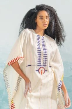 Ikai Ivory Nile Multi Applique Kaftan -Inca Sales Store 1411ik22 3