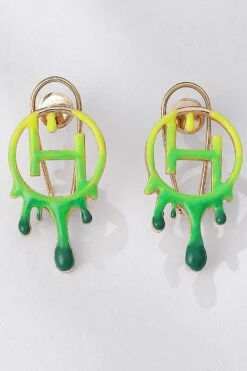 Outhouse Acid Green Mini Stud Earrings
