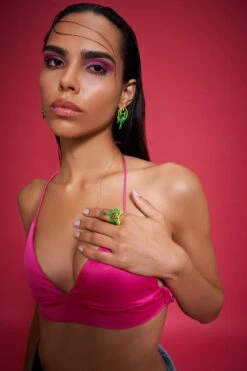 Outhouse Acid Green Mini Stud Earrings 9 Outhouse Acid Green Mini Stud Earrings -Inca Sales Store 1411oh11 4