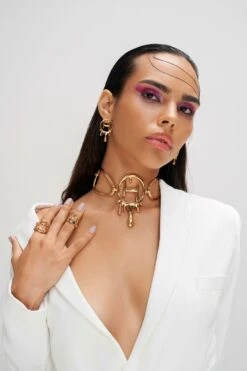 Outhouse Gold Crossover Ring 11 Outhouse Gold Crossover Ring -Inca Sales Store 1411oh13 3