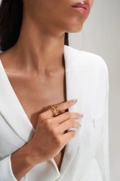 Outhouse Gold Crossover Ring 12 Outhouse Gold Crossover Ring -Inca Sales Store 1411oh13 5