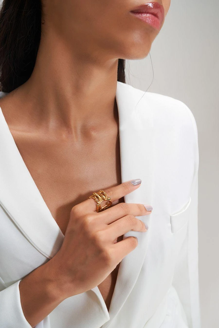 Outhouse Gold Crossover Ring 7 Outhouse Gold Crossover Ring - Image 5