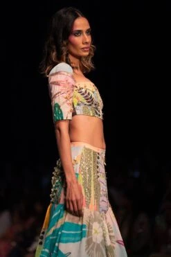 Payal Singhal Green Agnes Tropical Printed Skirt Set -Inca Sales Store 1411ps1 5