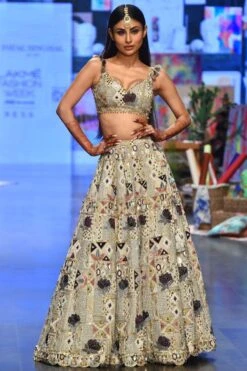 Payal Singhal Off White Embellished Lehenga Set