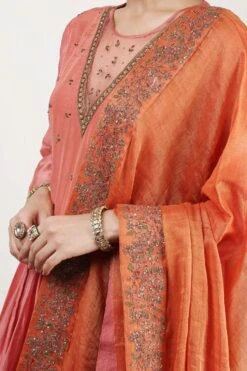 Rhua Pink Panelled Anarkali Set 10 Rhua Pink Panelled Anarkali Set -Inca Sales Store 1411ra8 3