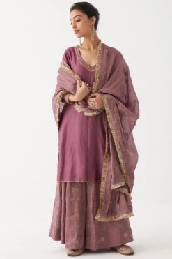 Rhua Mauve Naika Sharara Set