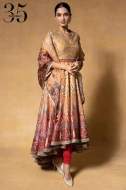 Tarun Tahiliani Sunset Kashida Embroidered Anarkali Set -Inca Sales Store 1411tt11 3