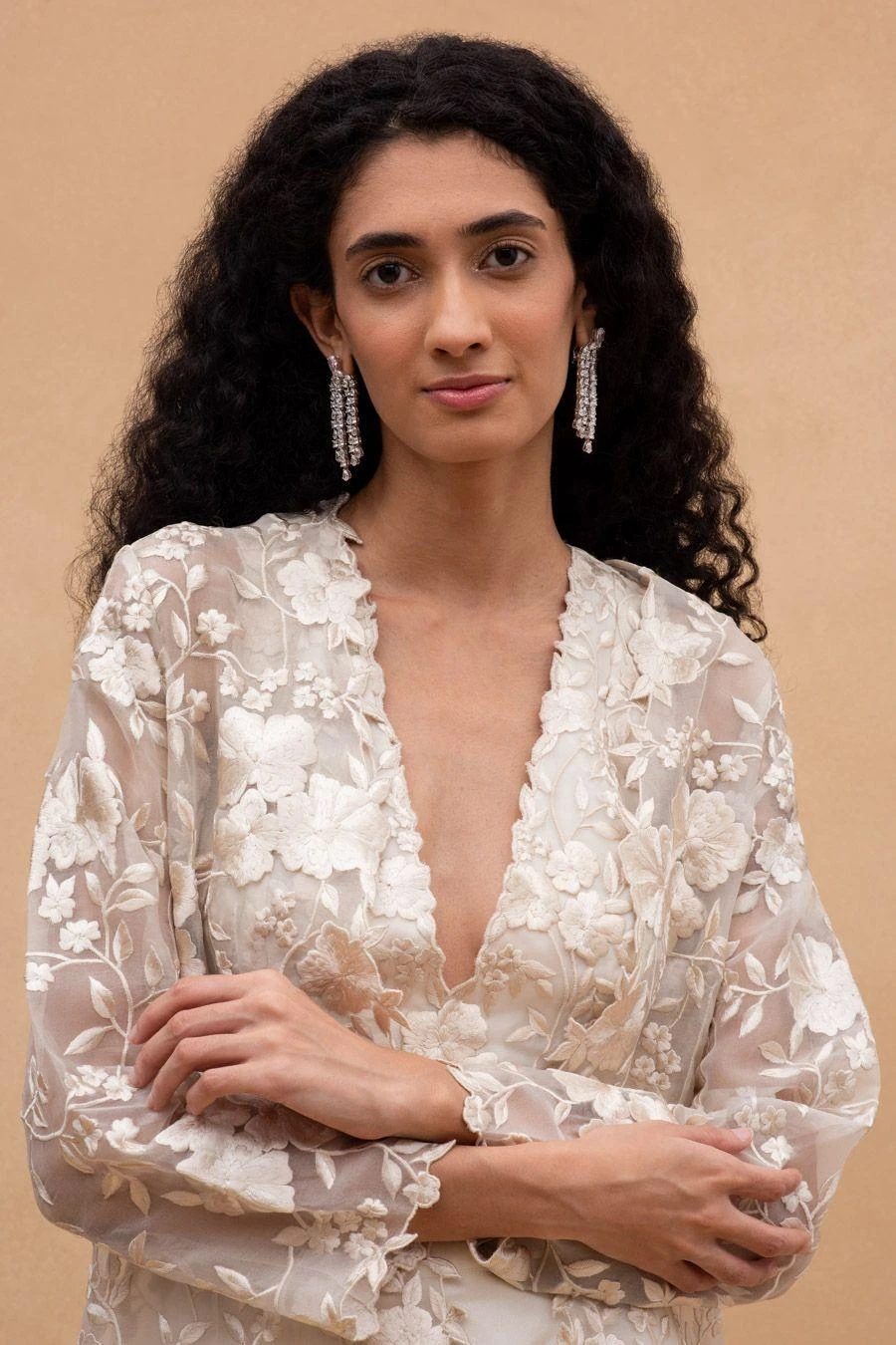 Aikeyah Ivory Thread Embroidered Jacket Set 6 Aikeyah Ivory Thread Embroidered Jacket Set - Image 4