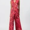 Saaksha & Kinni Red Floral Printed Jumpsuit -Inca Sales Store 14323sk58 1