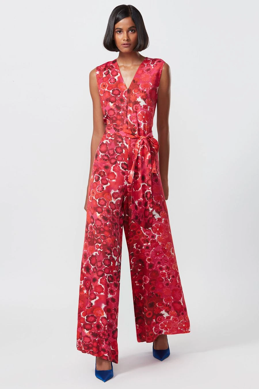 Saaksha & Kinni Red Floral Printed Jumpsuit 3 Saaksha & Kinni Red Floral Printed Jumpsuit